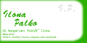 ilona palko business card